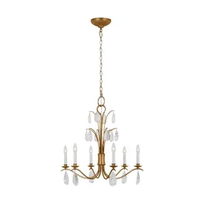 Shannon 26 in. 6 lights Chandelier Gold finish