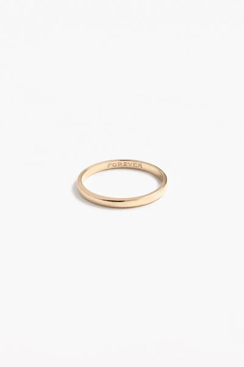 Signature Pinky Ring 2mm - 14ct Gold