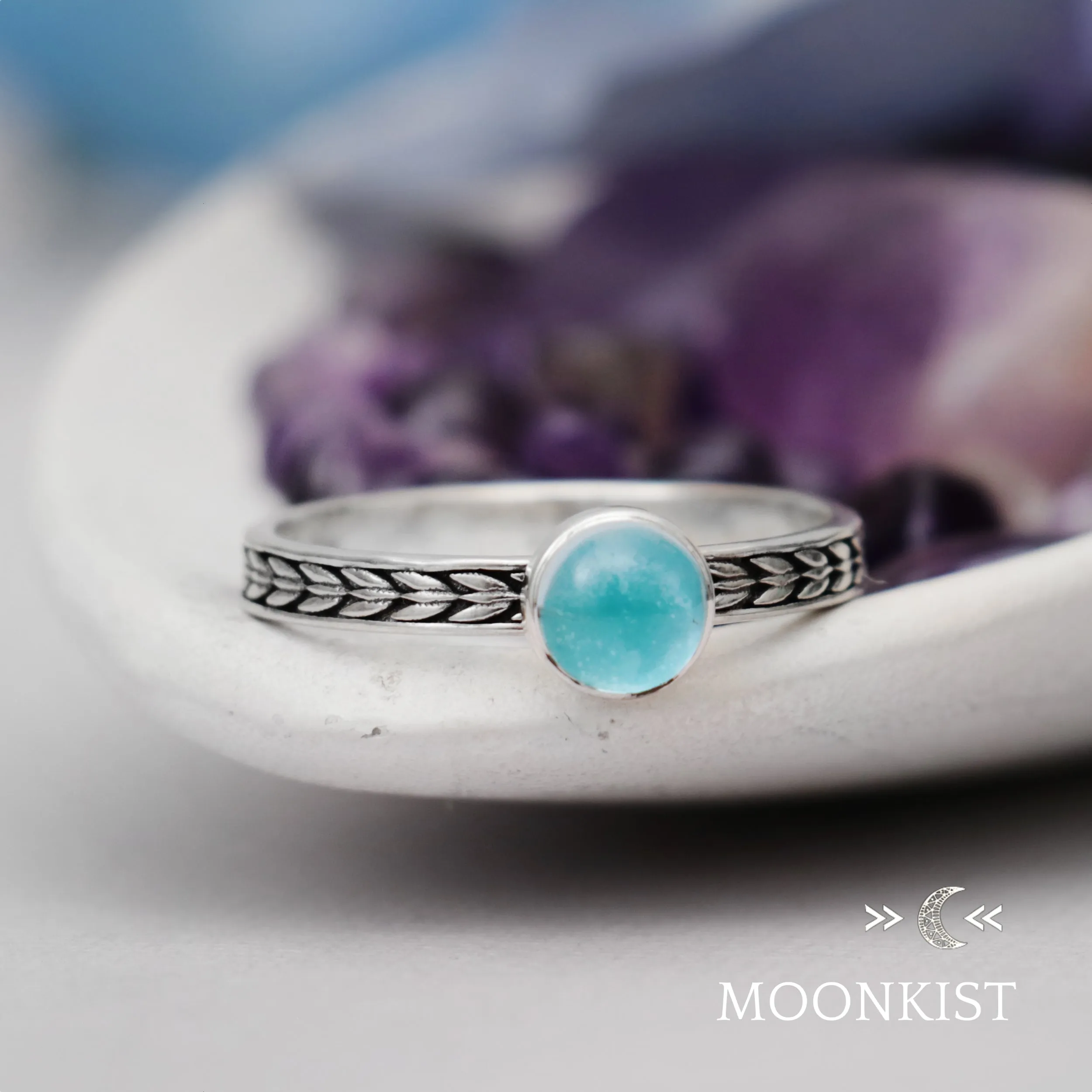 Sterling Silver Arrow Gemstone Promise Ring  | Moonkist Designs