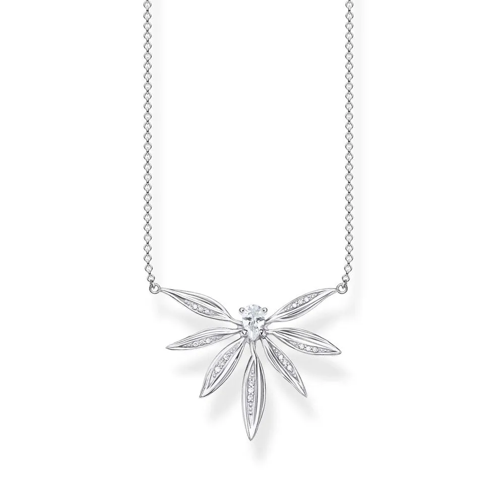 Sterling Silver Thomas Sabo Magic Garden Small Leaf Necklet