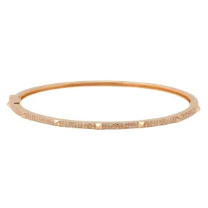 Thin Gold Studs Bangle