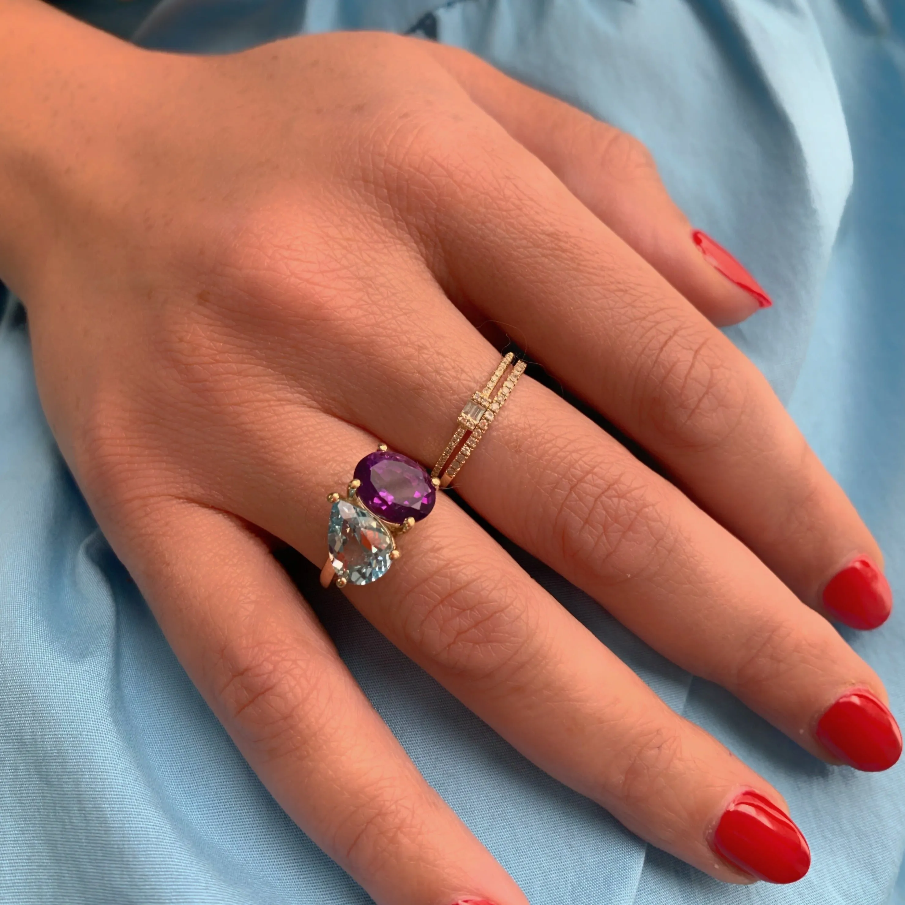 Toi Et Moi Customizable Gemstone Ring