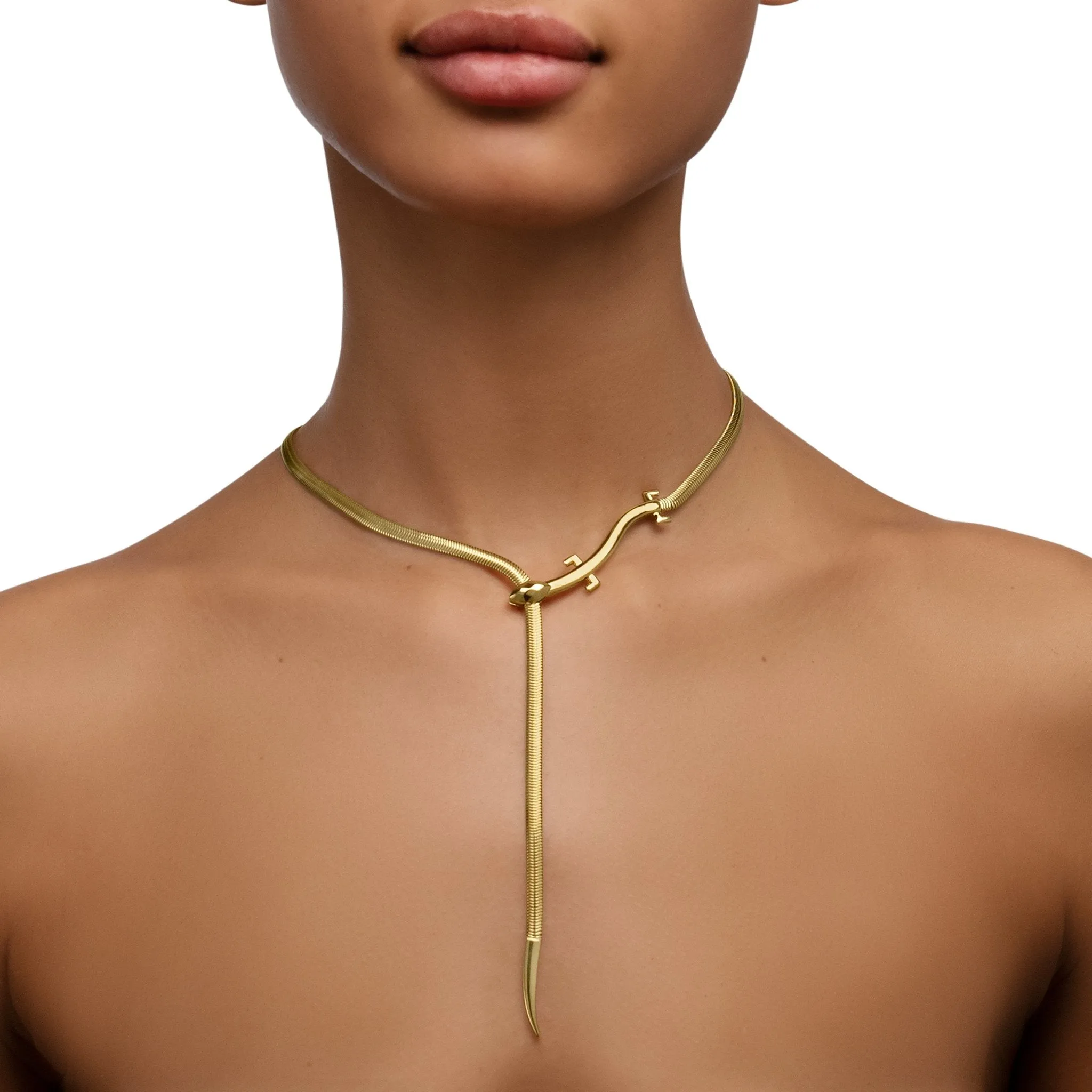 Yellow Gold Origin Lariat with Facets